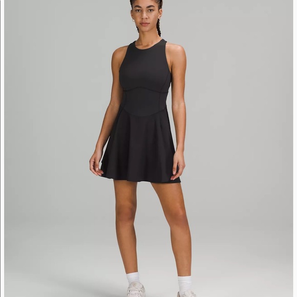 lululemon athletica Dresses & Skirts - Black Lulu Lemon Court Crush Tennis Dress
